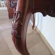 Console with curved legs - mahogany - Louis XV style - carved wood