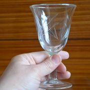 Lot de 7 verres à pied motif herbes folles