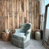 Green velvet tub chair