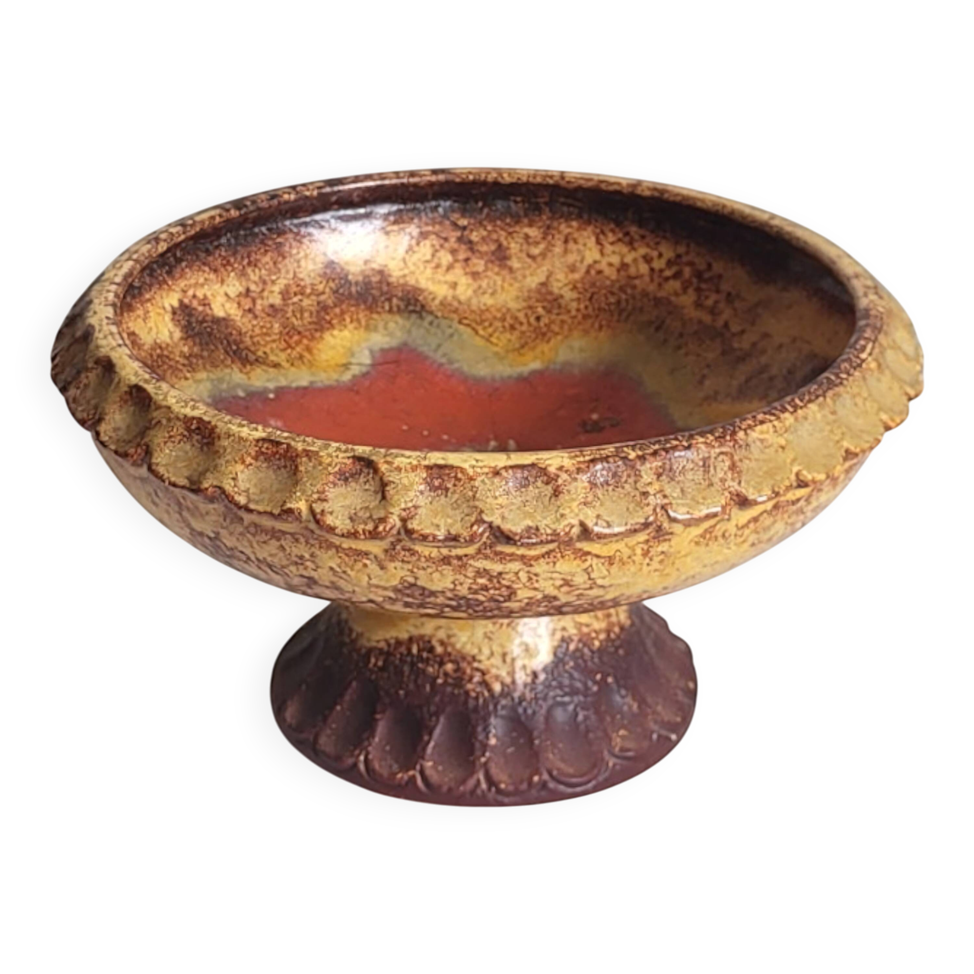 Coupe en céramique Ouest allemande 1970's
