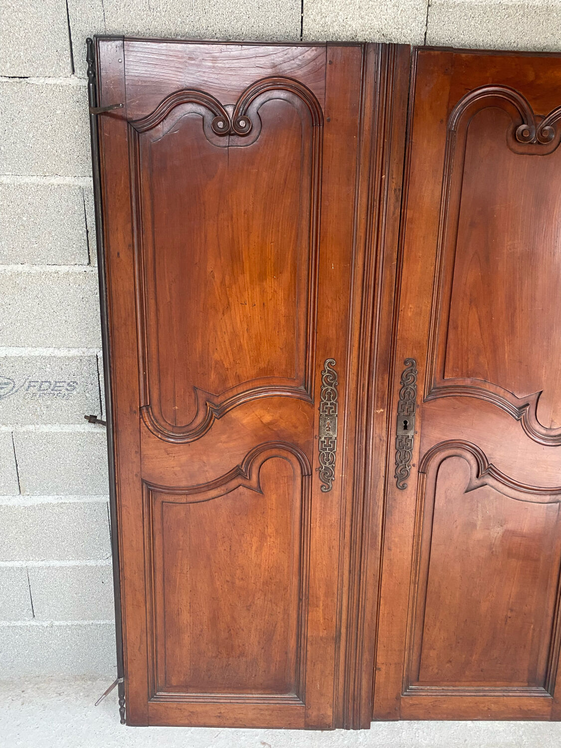 Pair of walnut doors