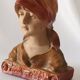 Buste jeune femme en plâtre XXème