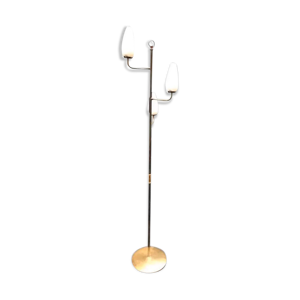 lampadaire métal 3 feux opalines 1960