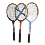 Set of 3 vintage wooden rackets
