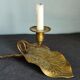 Antique bronze ivy leaf candle holder