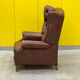 Fauteuil inclinable chesterfield vintage fait main marron