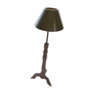 Lampadaire peint en bois et métal