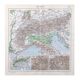 Vintage Europe Alps mountains map from 1950