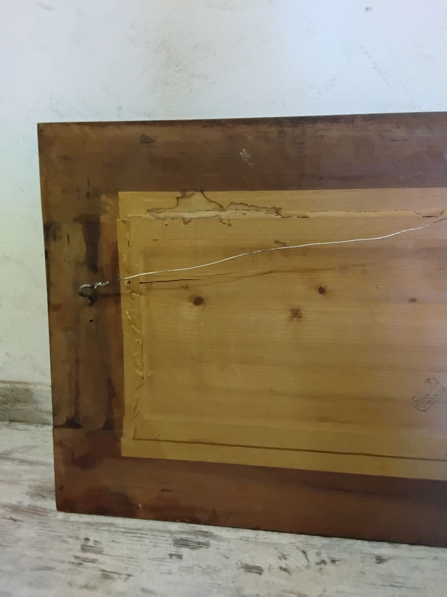 Art Deco mirror with a wooden frame