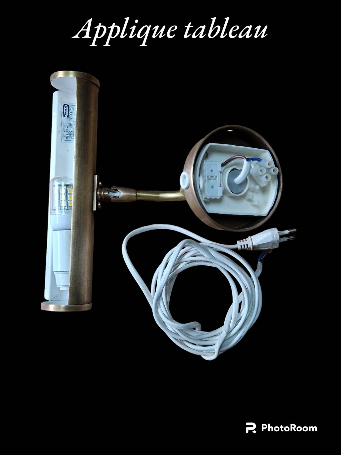 Vintage 80s brass picture light Ikea