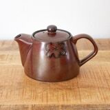 Ceramic Teapot, Flower Teapot, Brown Tea Pot, Alinea Fabrication Artisanale