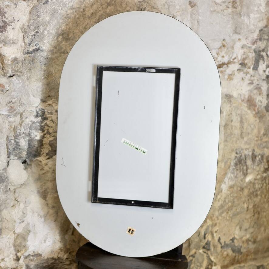 Large oval mirror by Veca, Italy, 1970s