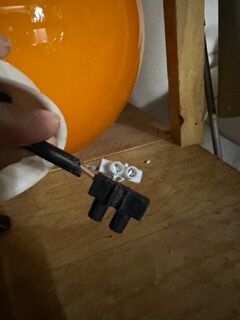 Orange ball chandelier