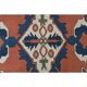 1970s Vintage Turkish Handmade Wool & Cotton Orange Area Rug 178x236