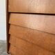 Vintage secretary cabinet with compass feet 1960