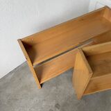Lot of two Sornay beech shelves