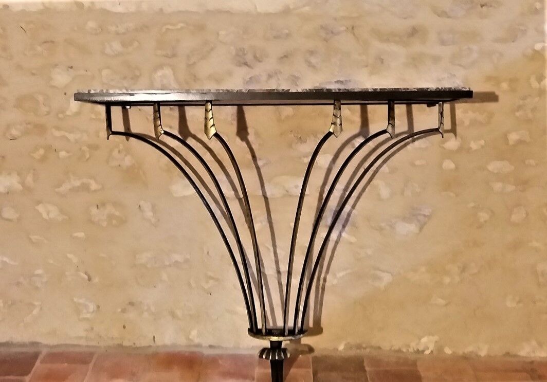 Forged iron console