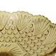 Art Deco Amber Depression Glass Tall Fruit Bowl 17cm