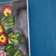 Wall plate tile / ceramic deco fleur vallauris hand painted france
