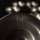 6 stainless steel ice cream cups on foot Létang Rémy stainless steel Made in France