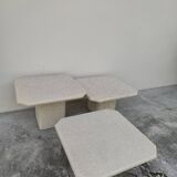 Set of 3 nesting wooden coffee tables, 1970s design