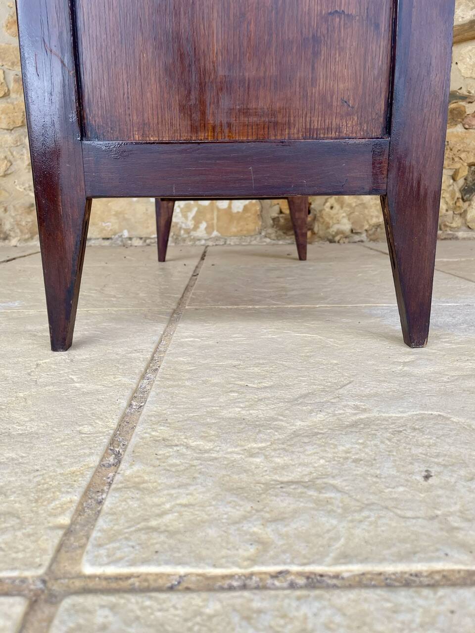Commode de style Art Deco en noyer, circa 1950
