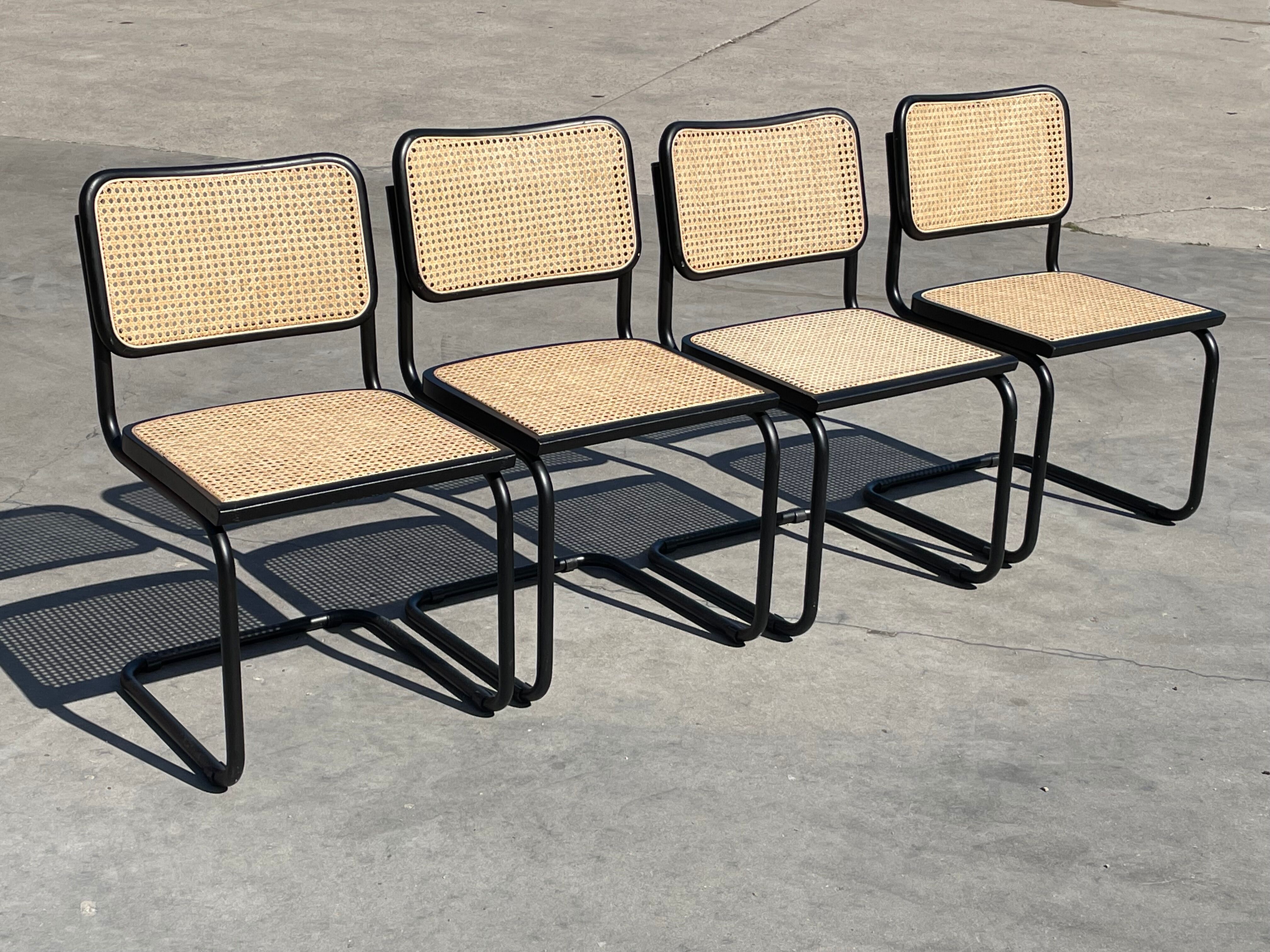 Cesca design chair b32 model in black set of four