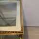 Vintage brass and glass nesting table