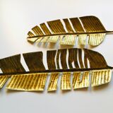 Set of 2 brass feathers