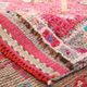 Raspberry Pink Tribal Vintage Runner Rug, Turkish Hallway Carpet,102x322 Cm