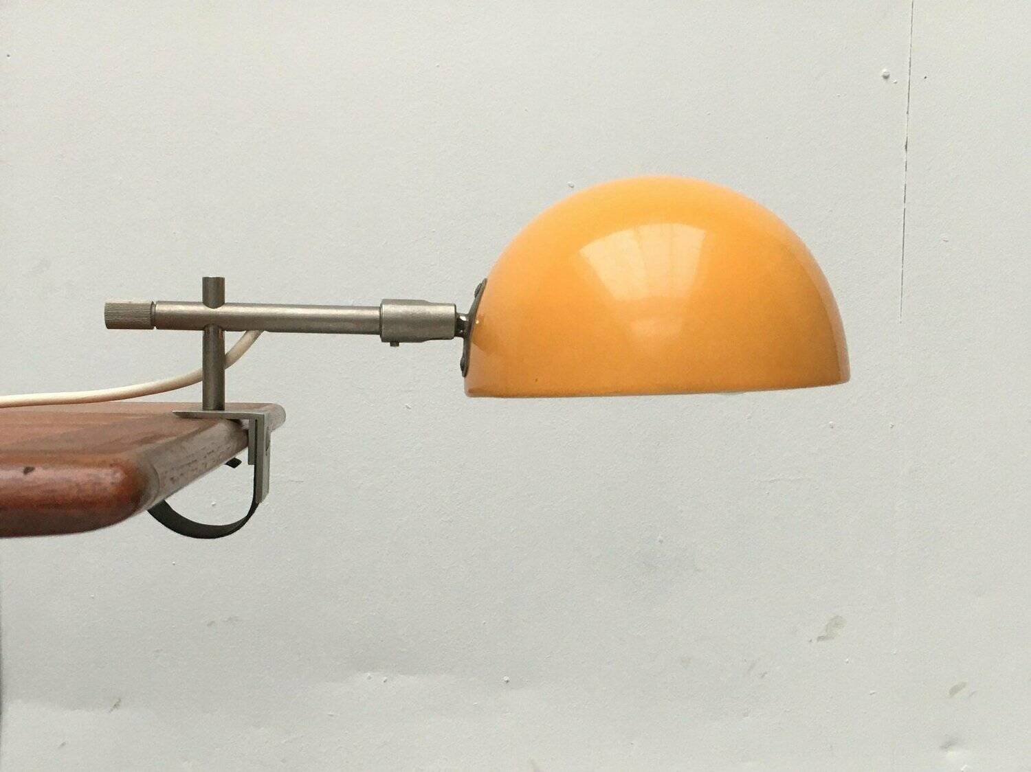 Minimalist German clamp lamp from the mid-century space age by Beisl, 1960s
