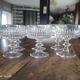 Lot de 6 coupes à champagne en cristal ciselé ancien petite contenance