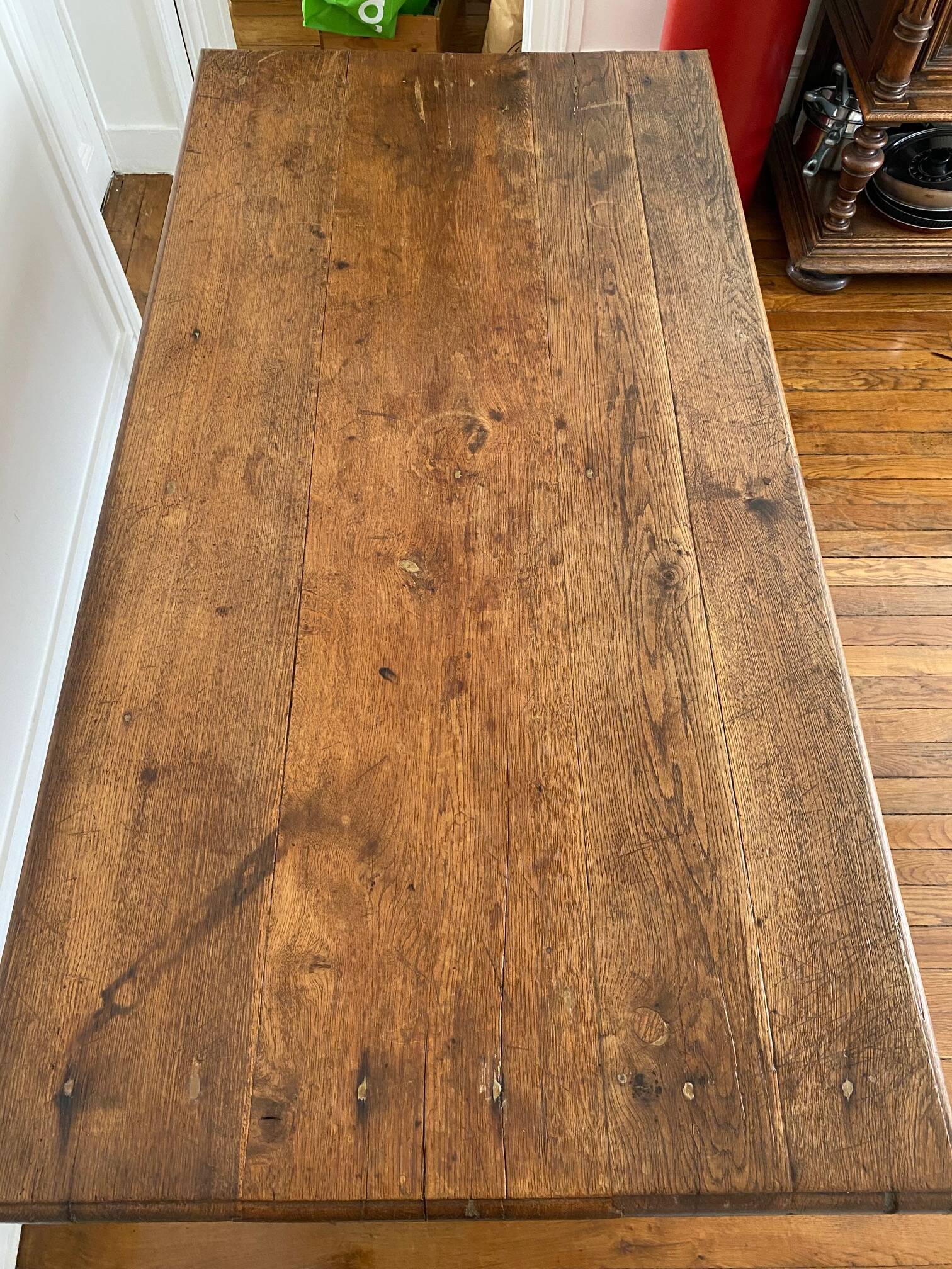 Oak farmhouse table from the early 19th century