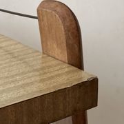 Mid-century honey wood bar trolley, French design 1950s