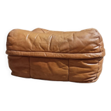 Vintage leather pouf
