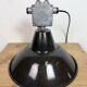 Industrial Black Enamel Pendant Lamp from Elektrosvit, 1960s