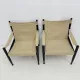 Set of mid-century Danish safari chairs by Erik Wørts for Niels Eilersen, 1960s