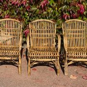 Set of 3 rattan armchairs from the 1970s France