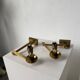 Pair of brass wall lights with articulated arms from the 70s