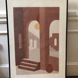 Framed canvas Riad Terra cotta