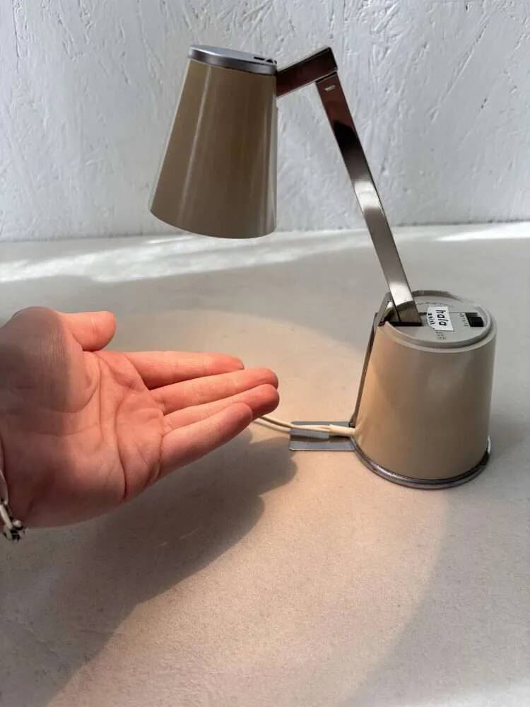 Vintage Hala Lampette beige 1970s lamp