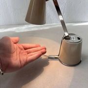 Lampe vintage Hala Lampette beige années 70