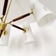 Brass and Walnut Chandelier by Rupert Nikoll