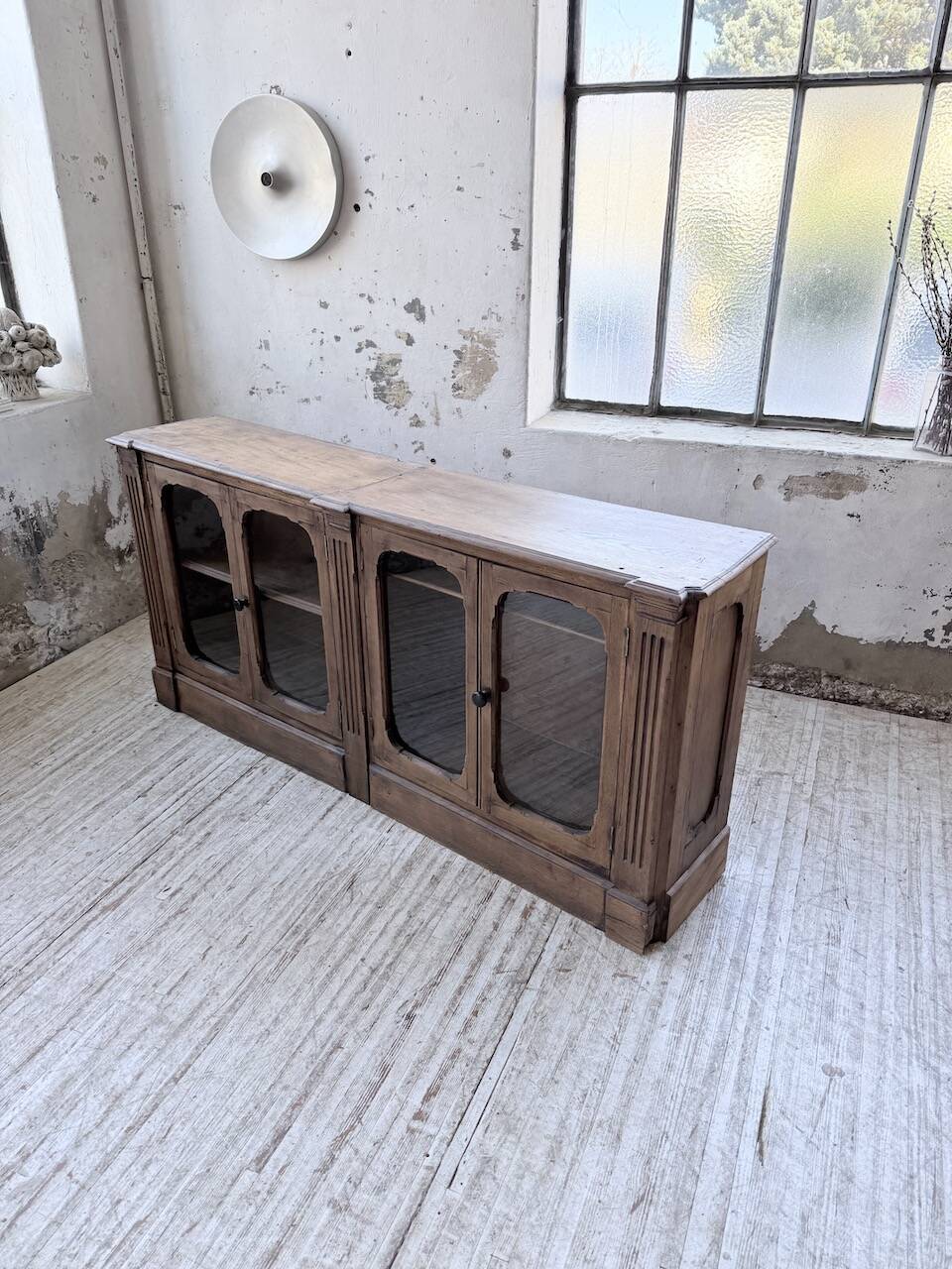 Enfilade display cabinet, solid oak, 1920.