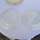 7 assiettes plates vintage Orches moulin de loups