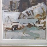 Bertil Landelius (1912-1985), Swedish Modern Oil Painting, 1962