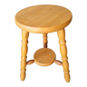 Brutalist wooden tripod stool