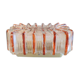 Plafonnier rectangulaire en verre bicolore 60/70