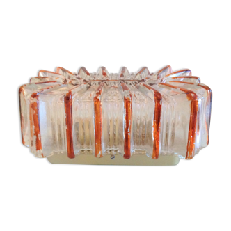 Rectangular two-tone glass ceiling lamp 60/70