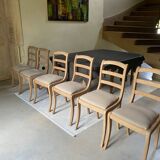 Chaises Louis Philippe barrettes pieds sabres